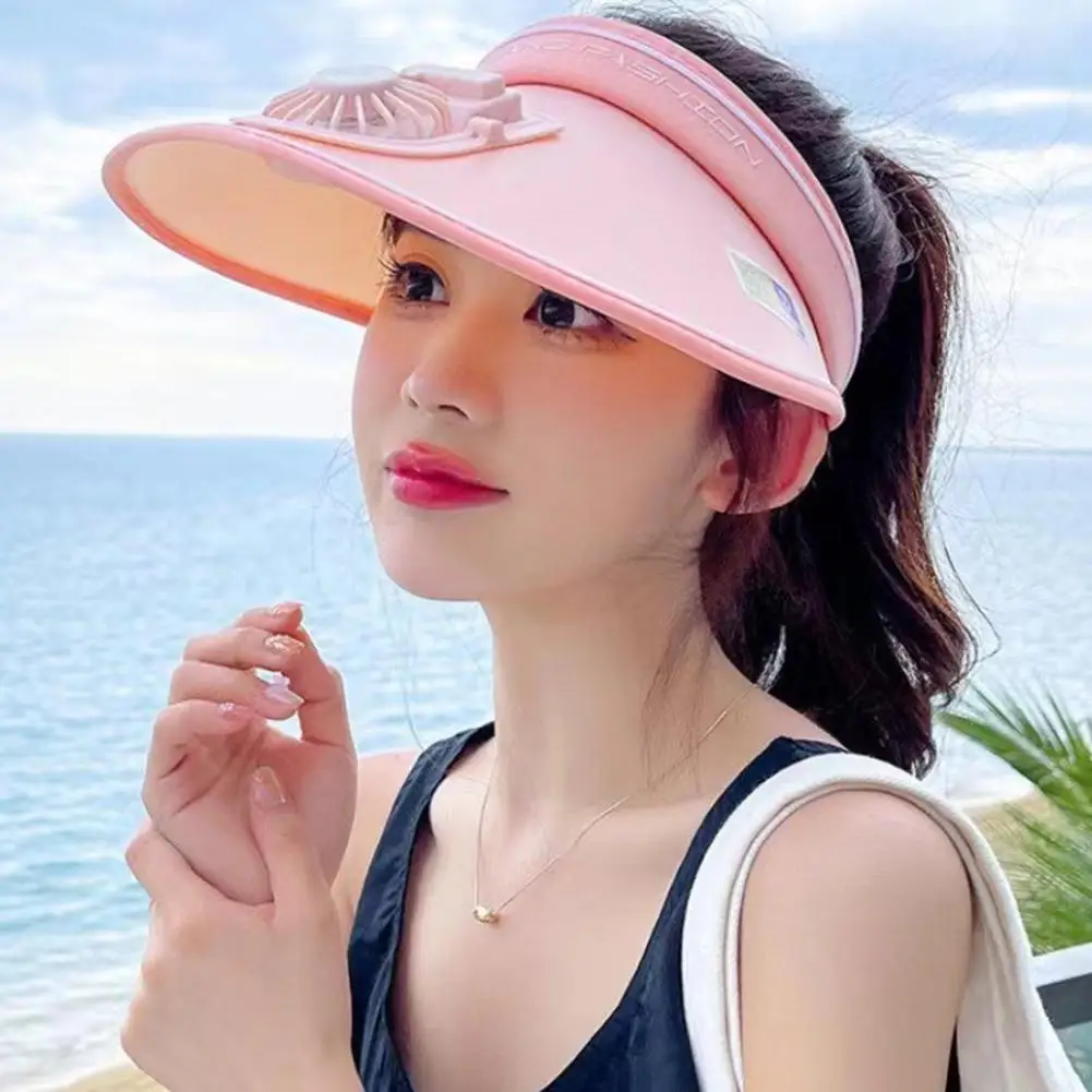 선풍기 선캡 고풍속 대용량 풍량, 유행 및 휴대용 USB 충전, 다중 조정 가능한 설정, 선물, 2024
