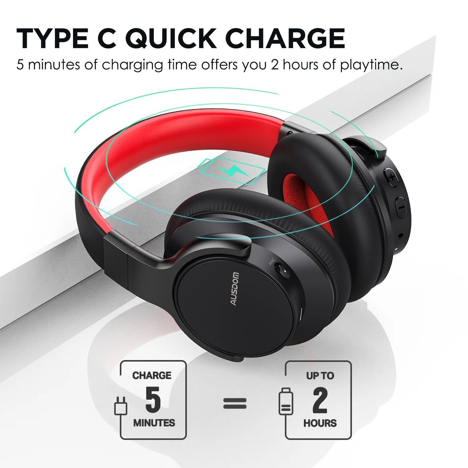 Mono Wireless Ausdom Wireless Headphones AUSDOM E7