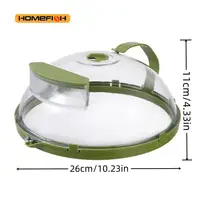 Couvercle alimentaire pour micro-ondes, protection transparente contre les éclaboussures pour micro-ondes avec cuiseur vapeur et poignée, Gadgets de cuisine 5
