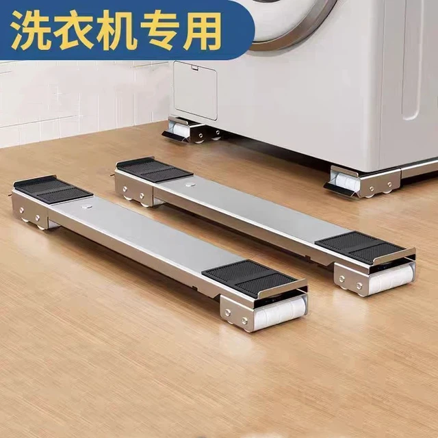 Base de réfrigérateur avec support mobile, support de machine à laver durable antidérapant, base de réfrigérateur extensible et réglable pour la maison 1