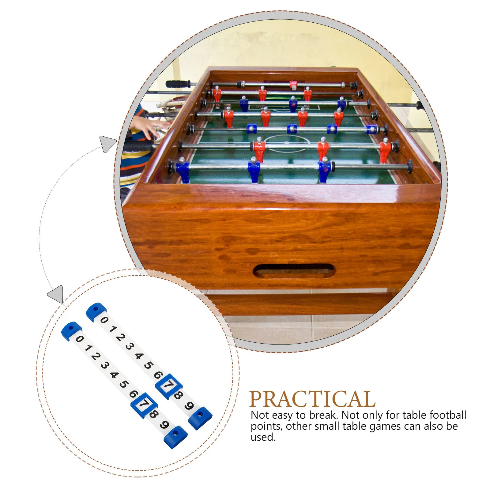 2 Pcs Table Football Scorer Scores Counters Portable Plastic Game Supplies Soccer Foosball