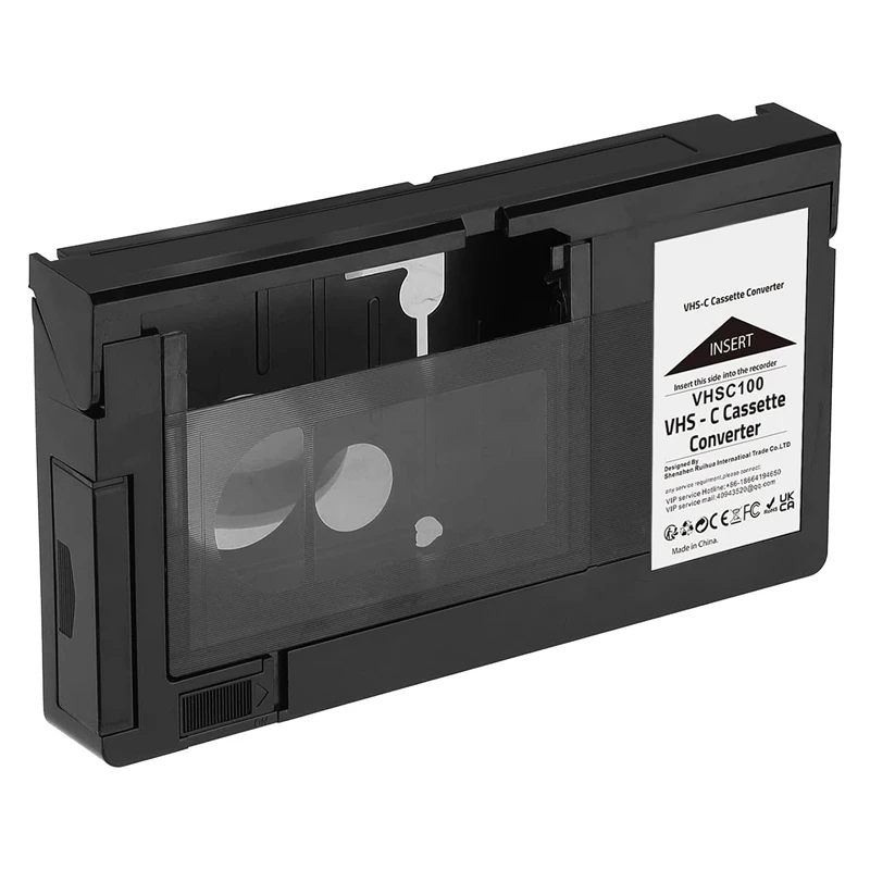 Adaptateur Cassette VHS-C Vers VHS Standard - Conversion Facile Pour Caméscopes - Plastique Durable, Compact - Pour Numérisation Vidéo Maison