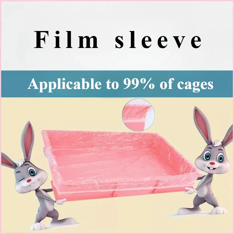 50pcs Disposable Rabbit Cage Liner Plastic Bunny Cage Mat Cleaning Pad Hamster Dog Cage Replacement Diaper Universal Toilet Film 3