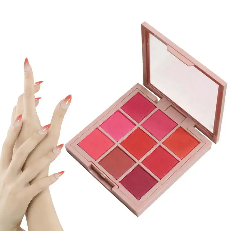 9 Colori Nail Powder Palette Nail Gradient Glitter Pigment Set Chrome Powder Mirror Nail Art Powder Holographic Aurora Powder