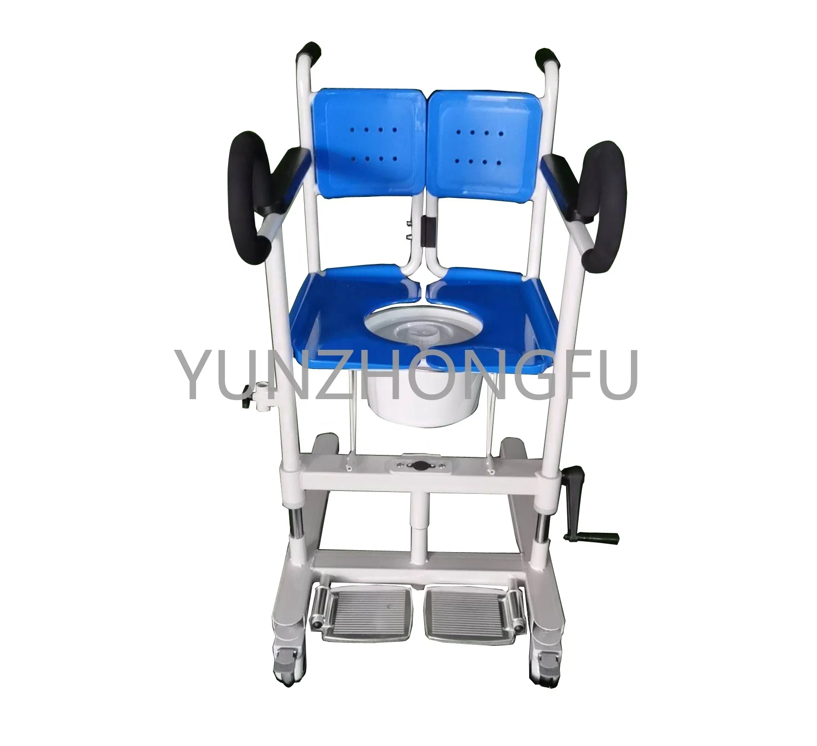 

Wheelchair with Toilet Transferable Commode Adjustable Bath Chair Elderly and Disabled Hospital Nursing