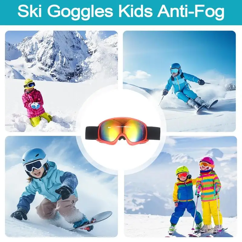 Kids Snow Snowboard Goggles Anti-Fog Ski Goggles Snowboard Goggles Anti-Fog Comfortable And Warm Soft Snow Goggles For Birthday 5