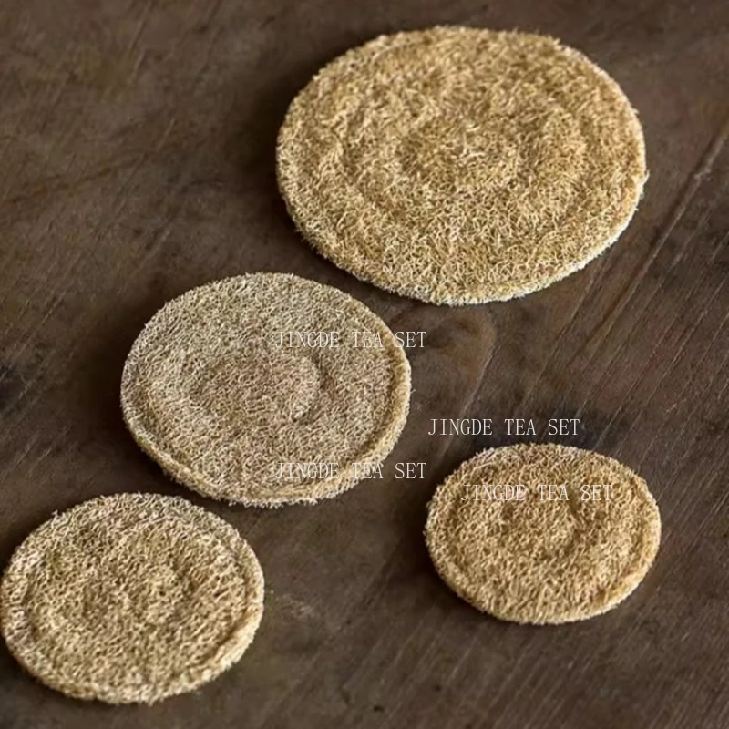 Natural Coconut Silk Coaster Coconut Brown Specialty Tea Mat Home Tea Ceremony Accessories Small Mat Mane Woven Insulation Pad