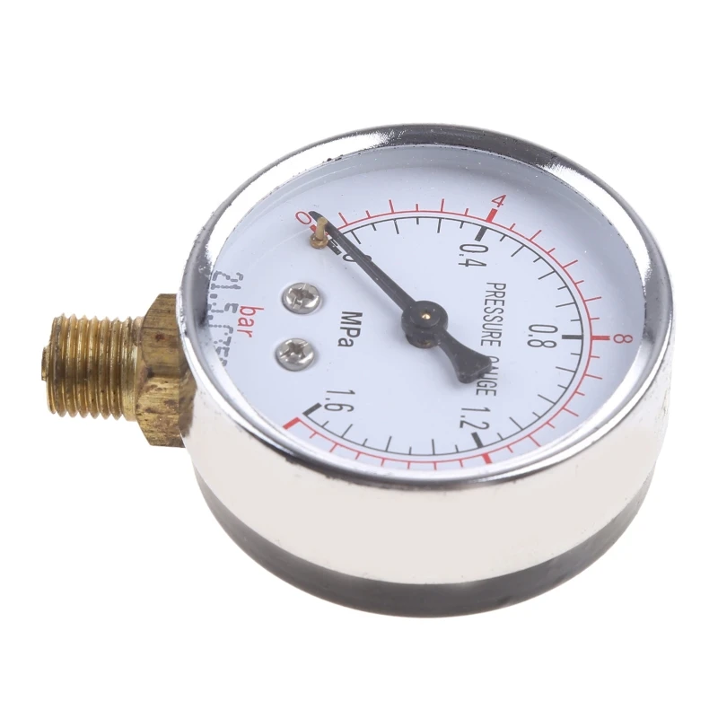 

Diaphragm Type Capsule Pressure Gauge Iron/Plastic Shell Horizontal/Vertical Installation Air Compressor Gauge Durable M68E
