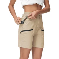 Women's Hiking Cargo Shorts Quick Dry Nylon Shorts Summer Travel Active Golf Shorts with 6 Pockets Water Resistant - Image 2