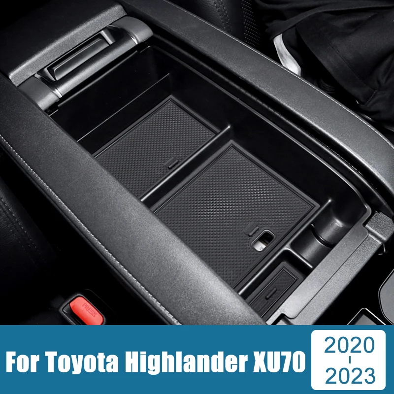 For Toyota Highlander XU70 2020 2021 2022 2023 Hybrid Car Center Console Organizer Tray Armrest