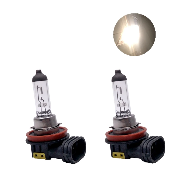 10Pcs H8 할로겐 램프 투명 석영 자동차 전구 12V35W 안개 램프 3200K 자동차 헤드 라이트 전구 55W 자동차 조명 소스 도매