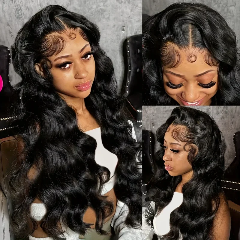 250 Density Body Wave 13x6 HD Transparent Lace Front Human Hair Wigs 30 40 Inch 13x4 Lace Frontal Water Wave 5x5 Glueless Wigs