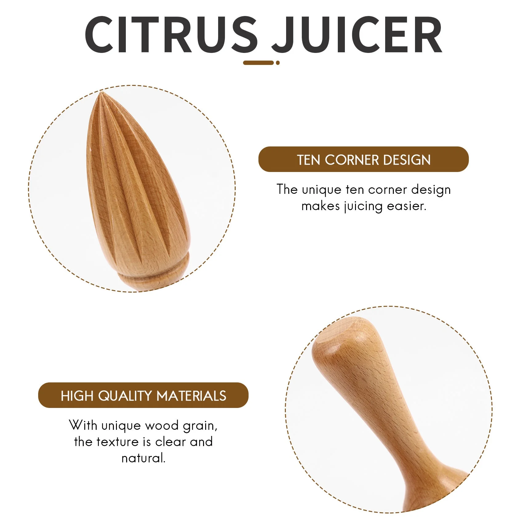 1Pcs Wooden Lemon Squeezer Mini Juicer Fruit Orange Citrus Juice Extractor Reamer New Multifunctional Kitchen Tool HOT