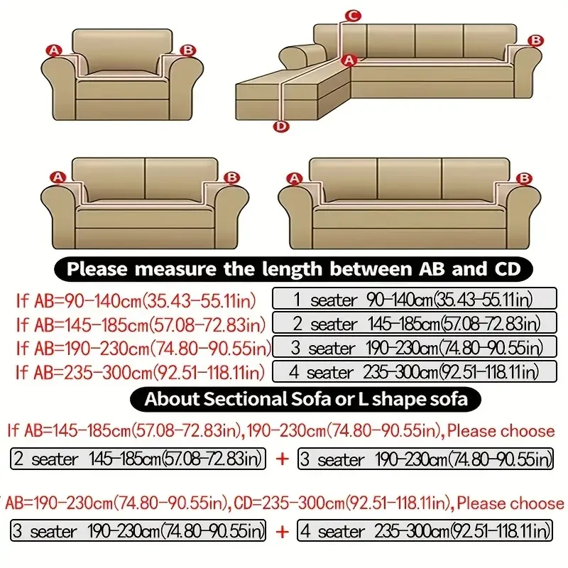 1pc elastic printed sofa cover, all-incl., anti-slip, season-proof, cat/dust-resist., wash/durable, for home sofa decor&prot. 3