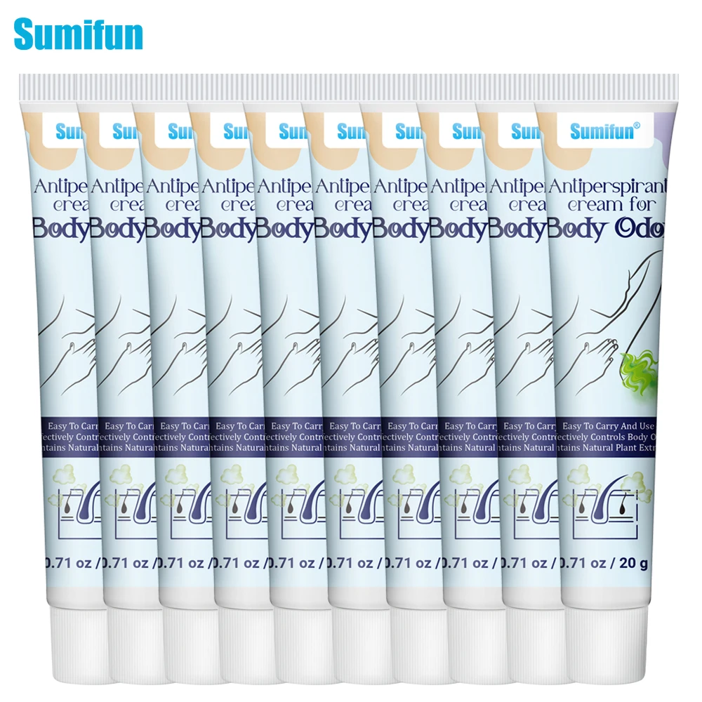 

5/10Pcs Body Odor Remove Cream Bad Smell Underarm Sweat Antiperspirant Deodorant Bromidrosis Eliminate Herbs Medical Plaster