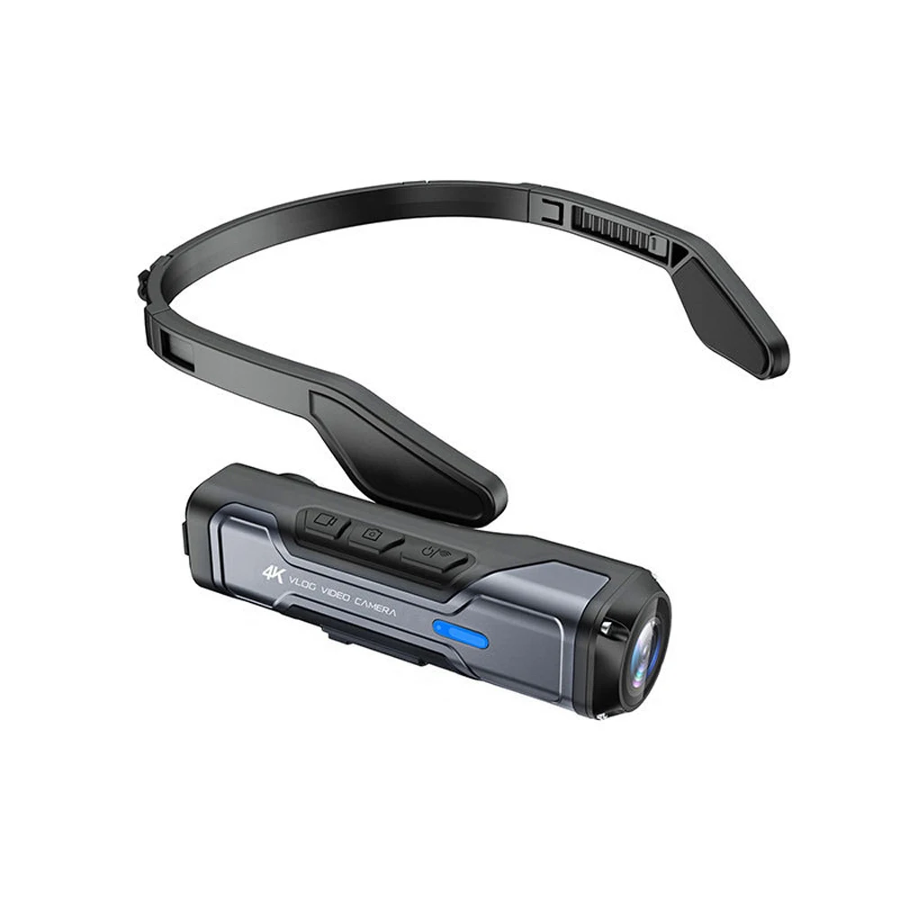 

4K Head-Mounted Video Camera Hands-Free Sports Camera Support WiFi APP Control Time-lapse Recording Loop Recording for Outdoor