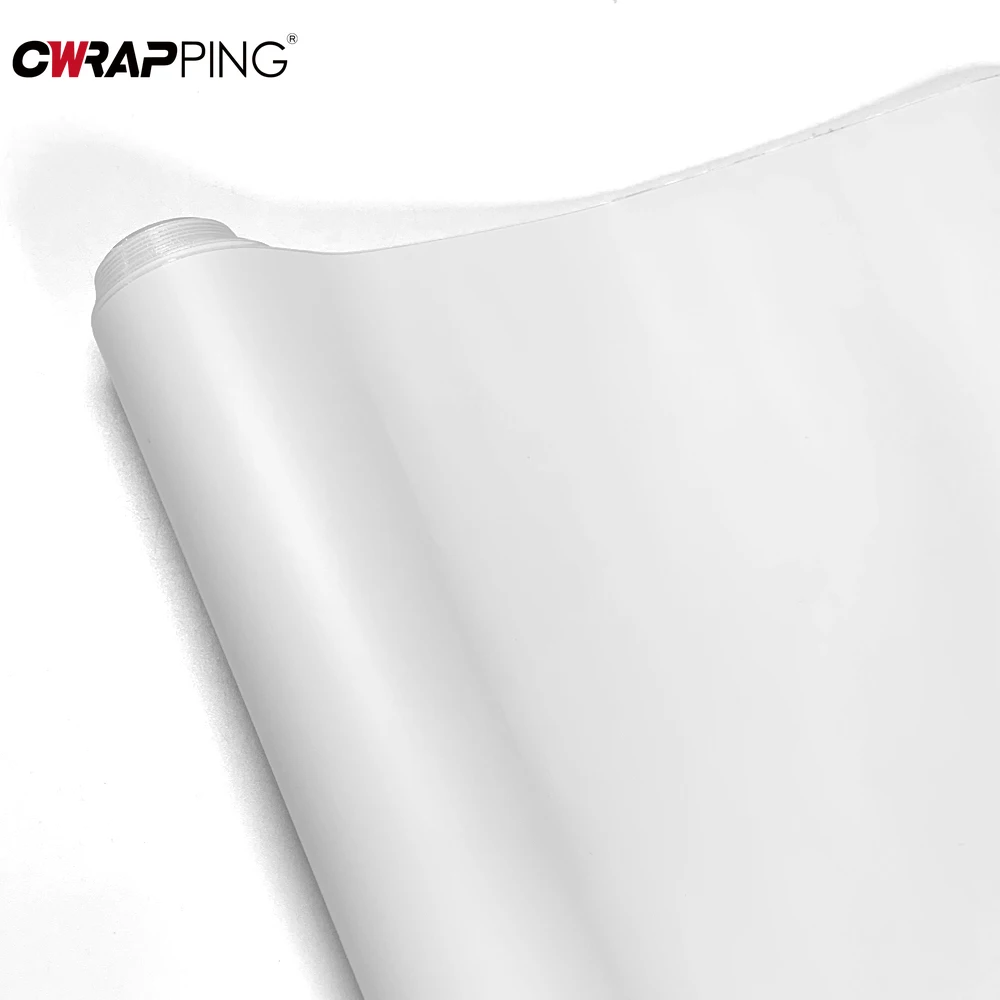Matte White Vinyl Car Wrap Film Foil Sticker Universal Self-adhesion Waterproof Protection Film for Car Motorcycle Accessories 2
