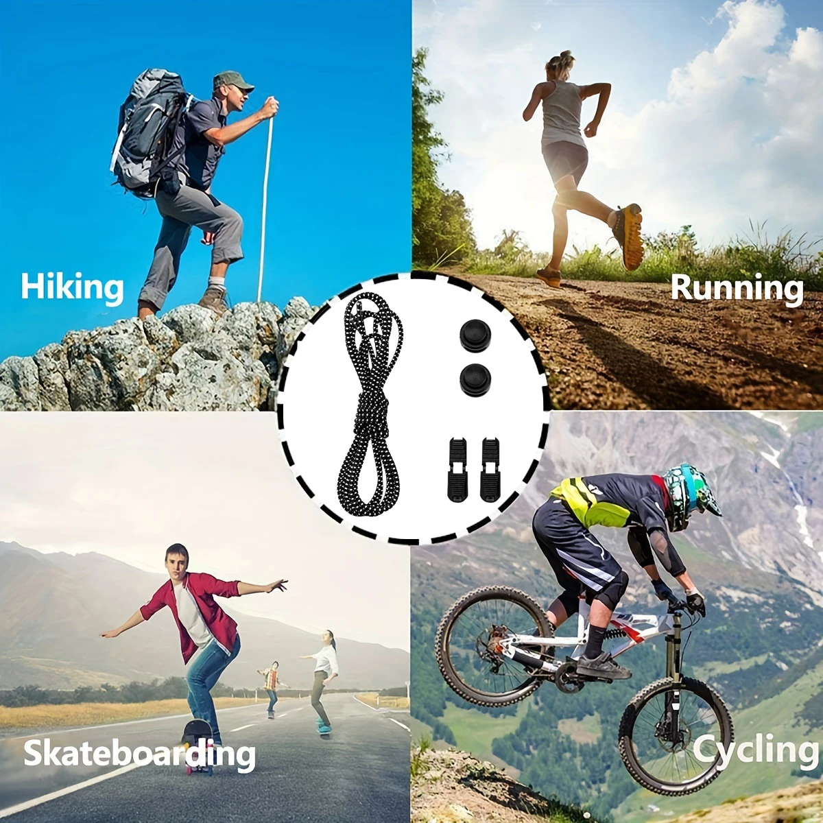 1 Pair of 120CM Elastic Tie-free Sports Shoelaces Strong Lock Rubber Lazy Shoelaces are Suitable for All Kinds of Footwear