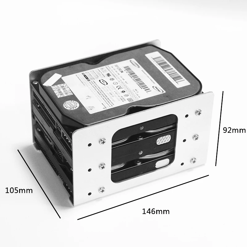 polegadas hdd disco rígido mecânico sobreposto suporte de liga de alumínio