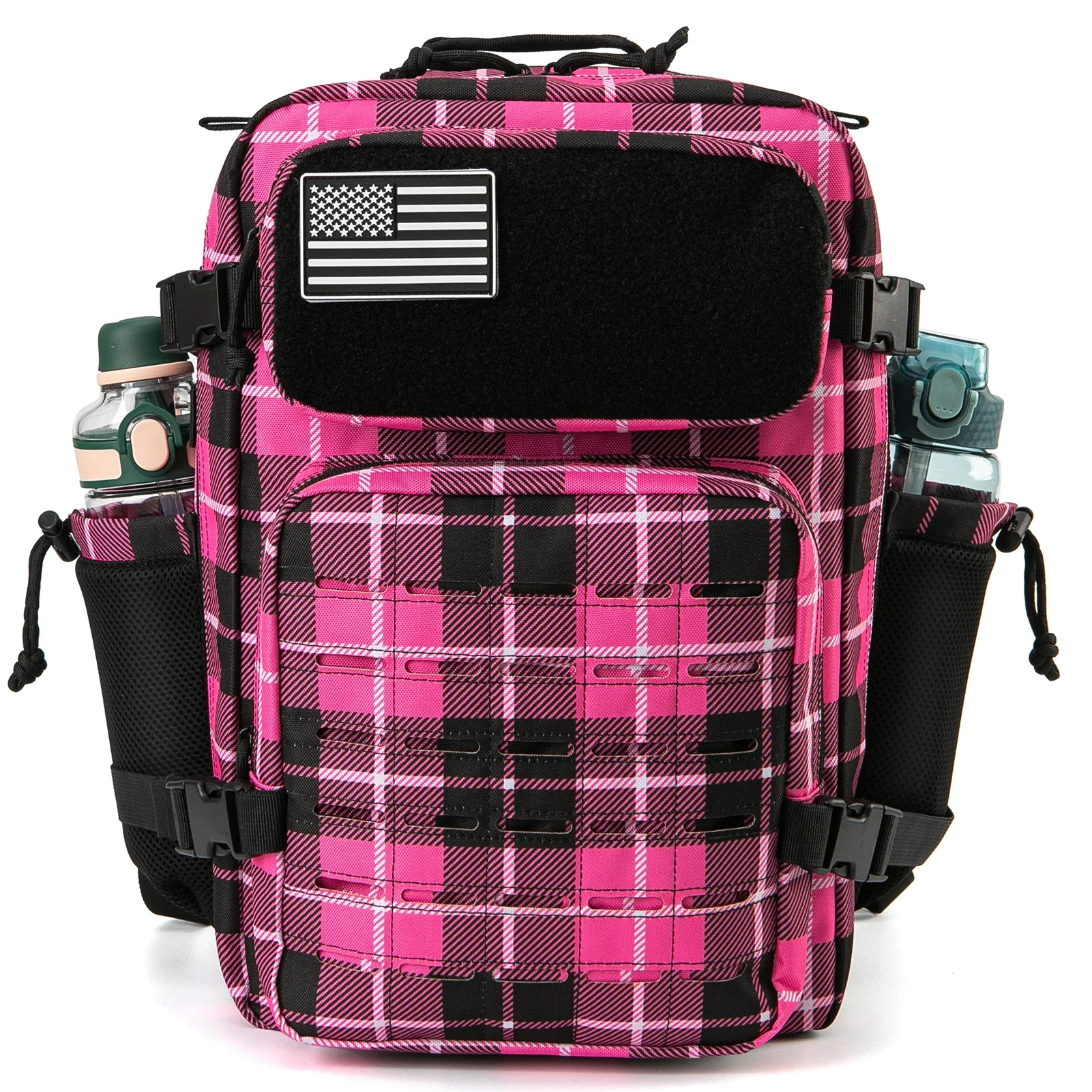 QT&QY 25L/45L Tactical Backpack for Women/men Outdoor Laser Cut Molle Daypack School Bag Gym Rucksack with Dual Cup Holder