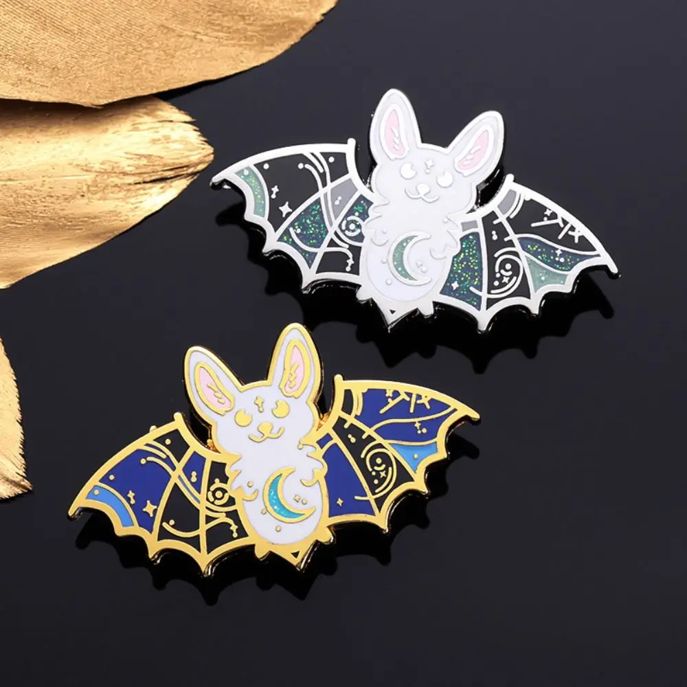 

Cartoon Bat Enamel Pin Goth Halloween Bats Animal Brooch Bag Lapel Pin Cartoon Animal Badge Jewelry Gift for Kids Friends