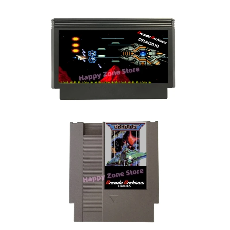 Gradius Arcade Archives Game Cartridge for FC/NES Console - 60 Pins or 72 Pins Video Game Card Compatible with Nintendo Family Computer