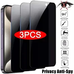 Triple Pack Privacy Screen Protector - Anti - Spy Protective Glass for 3Pcs Privacy Glass (For iPhone 15)