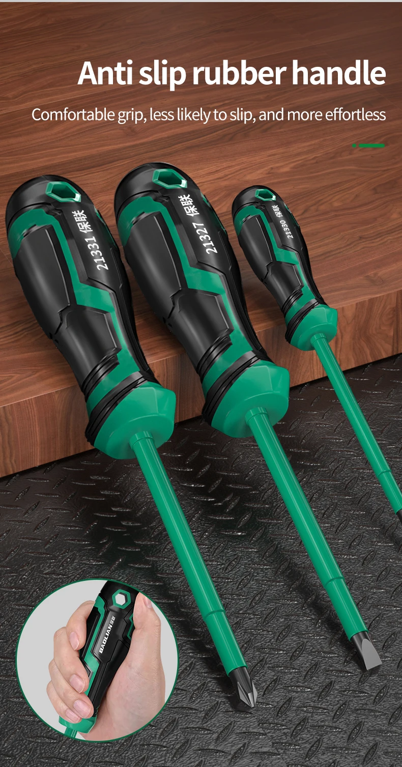 1 Stück Isolierter Schraubendreher mit Schlitz- und Kreuzschlitz-Magnetspitzen, Professionelles Elektriker-Wartungswerkzeug – Detail 3