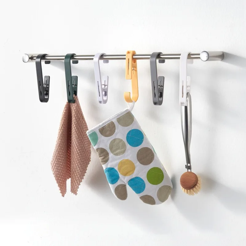 

Plastic Hangers Racks Laundry Clothes Pegs Clamps Towel Clips Home Storage Hooks Laundry Hooks with Clips
