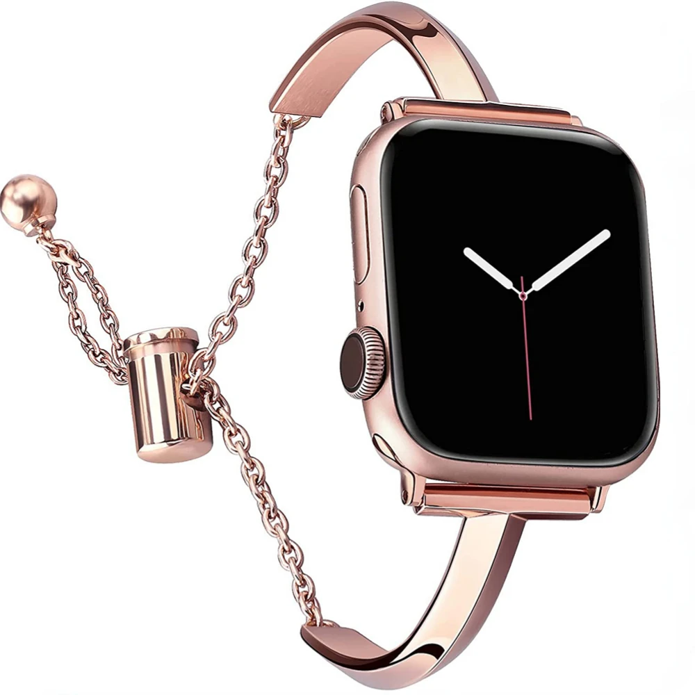 

Stainless Steel Bracelet for Apple Watch 44mm 40mm 49mm 45mm 41mm 42mm 38mm iWatch Series Ultra 8 7 6 5 4 3 SE Simple Wristband