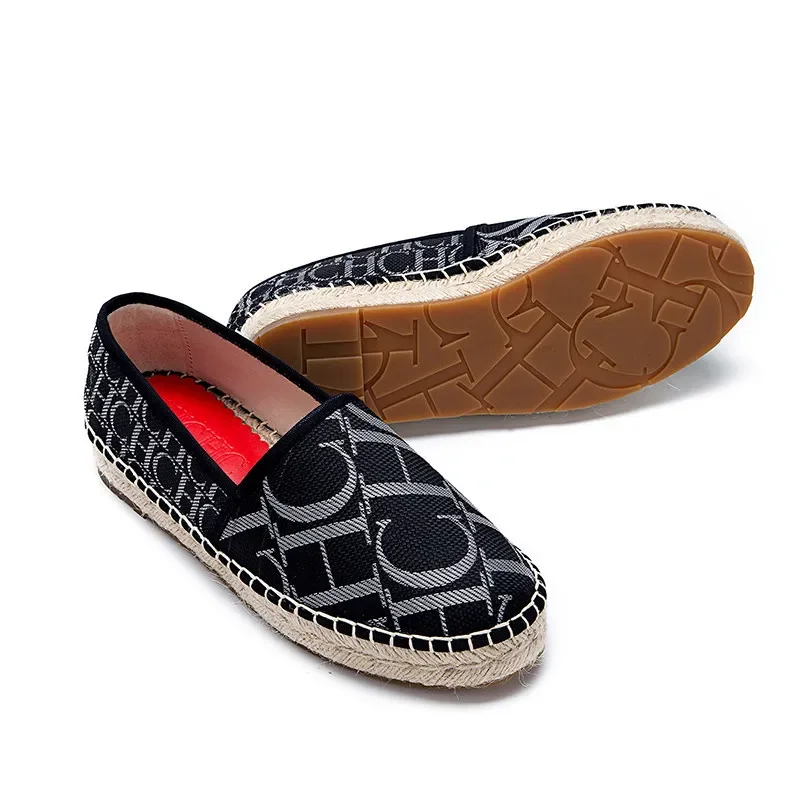 CH Luxury Flat Women's Shoes Premium Sense Fashion Outdoor High Quality Casual Shoes Letter Printed Women's Fisherman Shoes 2