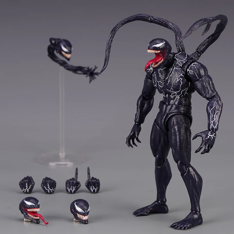 SHFiguarts Venom figura de acción Symbiote cabeza tallada