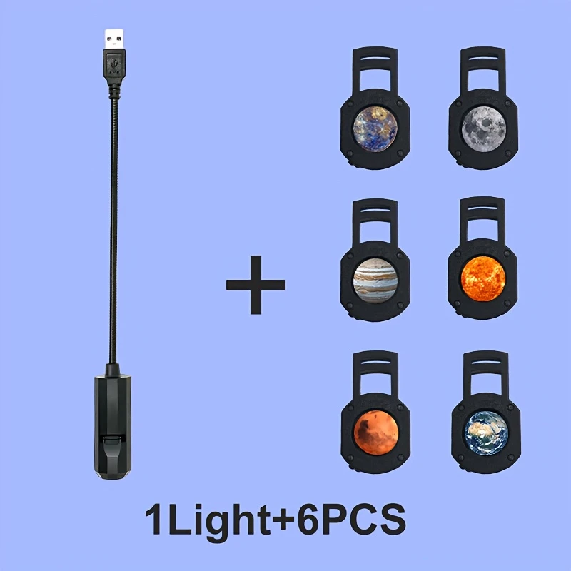 Enchanting LED USB Projector Light with Adjustable Projection Patterns - Unique Night Light and Festival Gift
