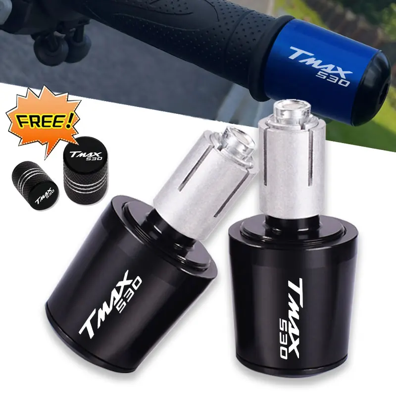 Per Yahama Tmax Tmax530 530 Universale Con Logo Moto Cnc Manubrio Manopole Manubrio Cap End Handle Plugs Cap Accessori