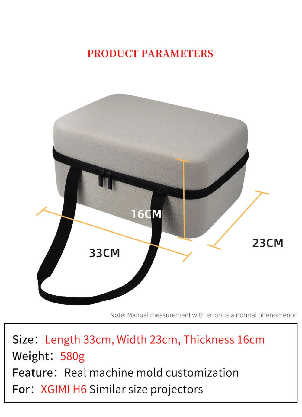 Portable Projector Bag for XGIMI H6 Projector Hard Box for H6 Protect Outdoors Travel Carrying Case
