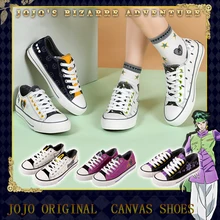 

Canvas Shoes Sneaker Women Mens Anime JoJo Bizarre Adventures Bruno Bucciarati Cosplay Giorno Giovanna Casual Shoes Girls Boys