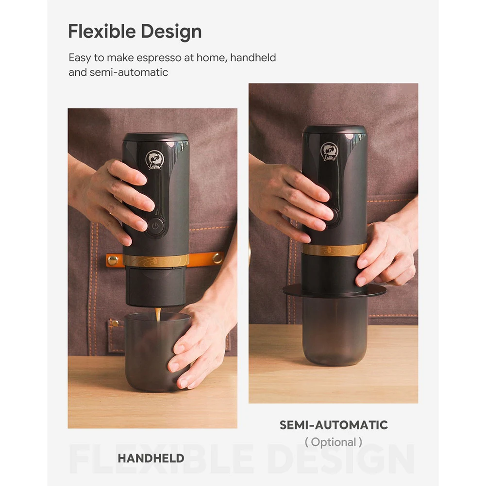 120ml Electric Coffee Machine USB Charging Stainless Steel Express Coffee Maker Portable Mini Automatic Cleaning for Home Office