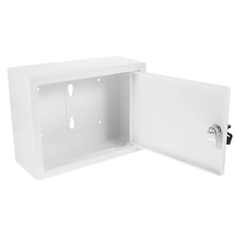 Durable Milk Box Mailbox With Lock Wall Mount Outside Delivery Safe Storage Compact Design Hanging Mailboxes Home Garden White