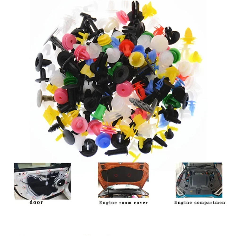 Vehicle Mixed Color Plastic Door Panel Liner Car Fastener Rivet Car Bumper Clips Retainer Clip Auto Fastener
