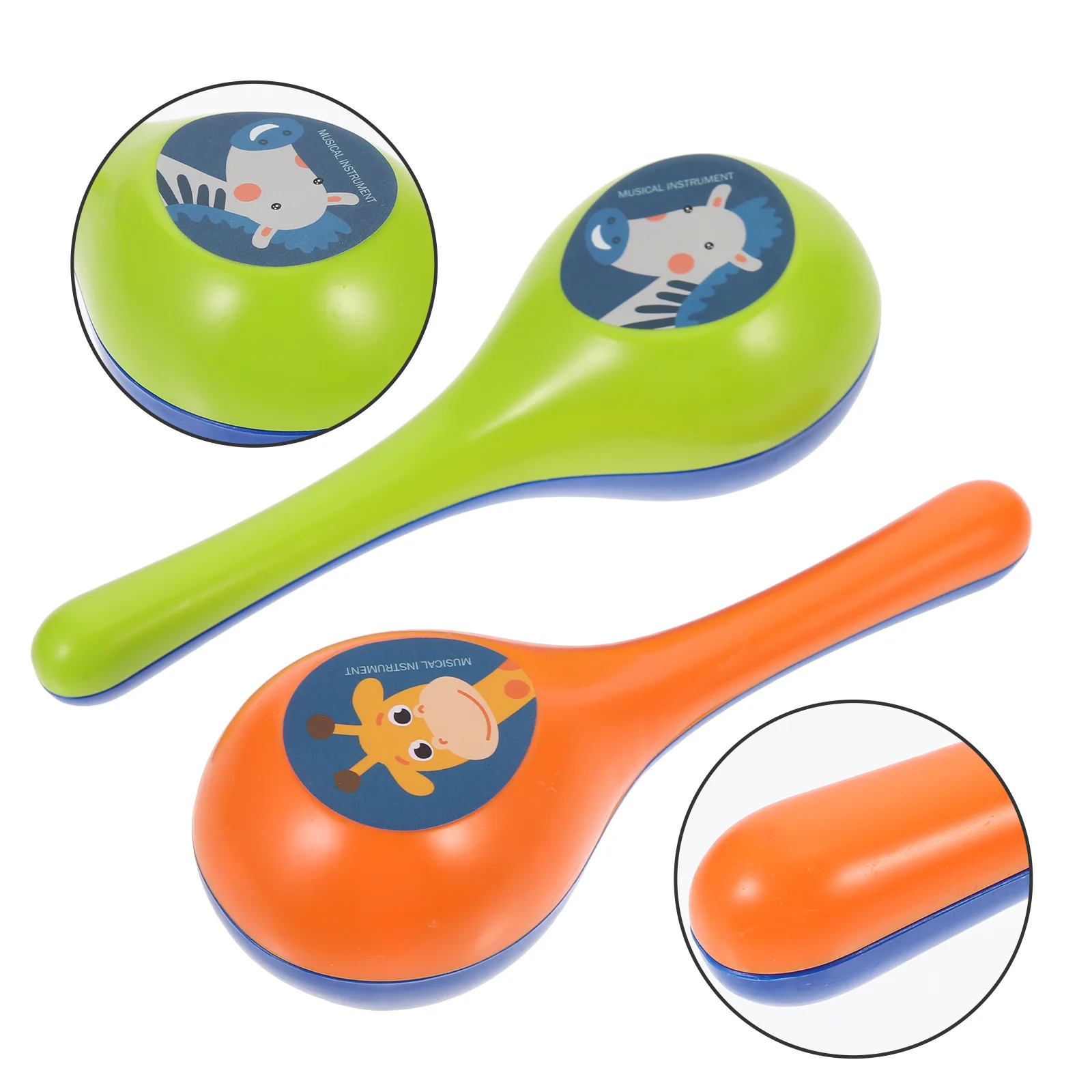 

2 Pcs Maraca Kids Instrument Toy Plastic Maracas Toys Small Music Plaything Baby Musical Instruments