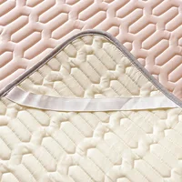 YanYangTian New Solid color Simple Mattress Luxury Foldable latex mattress bedroom Bedspread Ice silk mat 150 single Bed cover 3