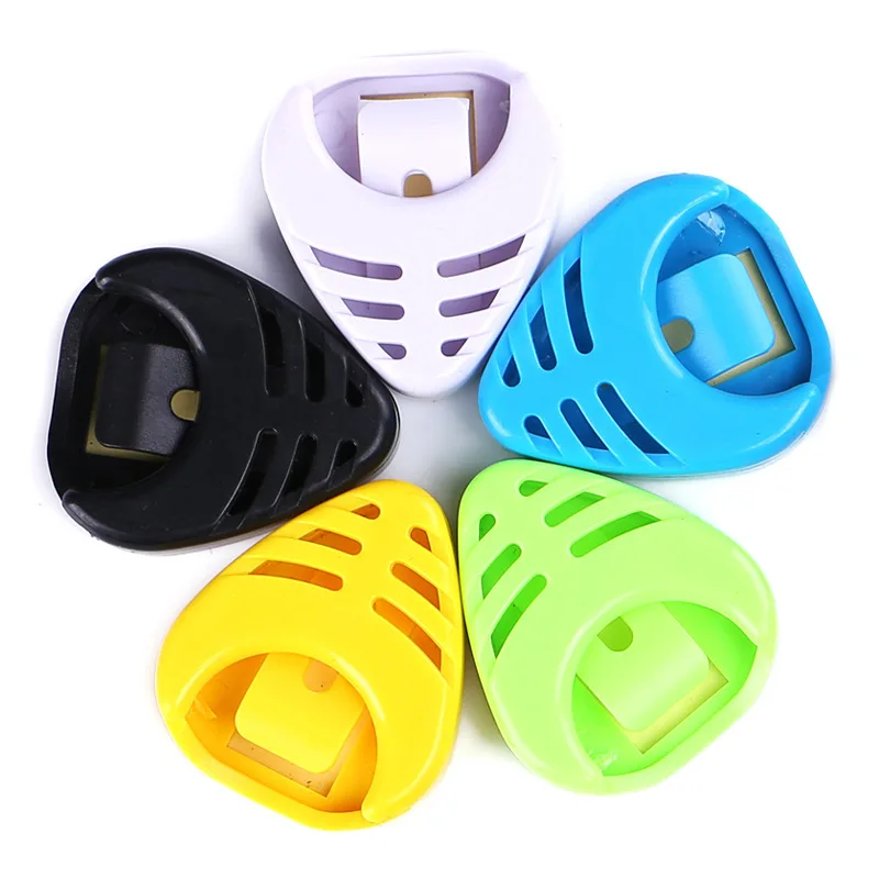 Stainless Steel Guitar Pick Colorful Heart-shaped Picks Box Adhesive Backing Ukulele Guitar String Instrument Accessories TMZ