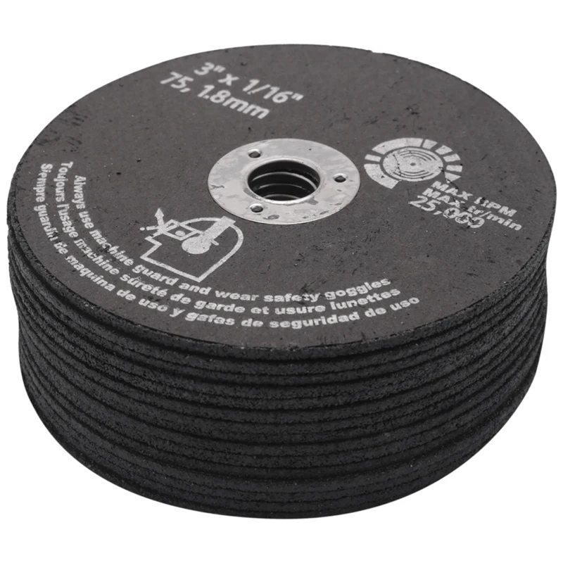 

15Pcs 3Inch 75Mm Cut Off Wheel Resin Cutting Disc Fiber Circular Saw Blades For Metal Cutting 75X1.6X10mm
