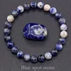 6/8mm Reiki Blue Apatite Bead Bracelet Men Women Natural Stone Blood Circulation Stimulate Enthusiasm Health Care Couple Jewelry