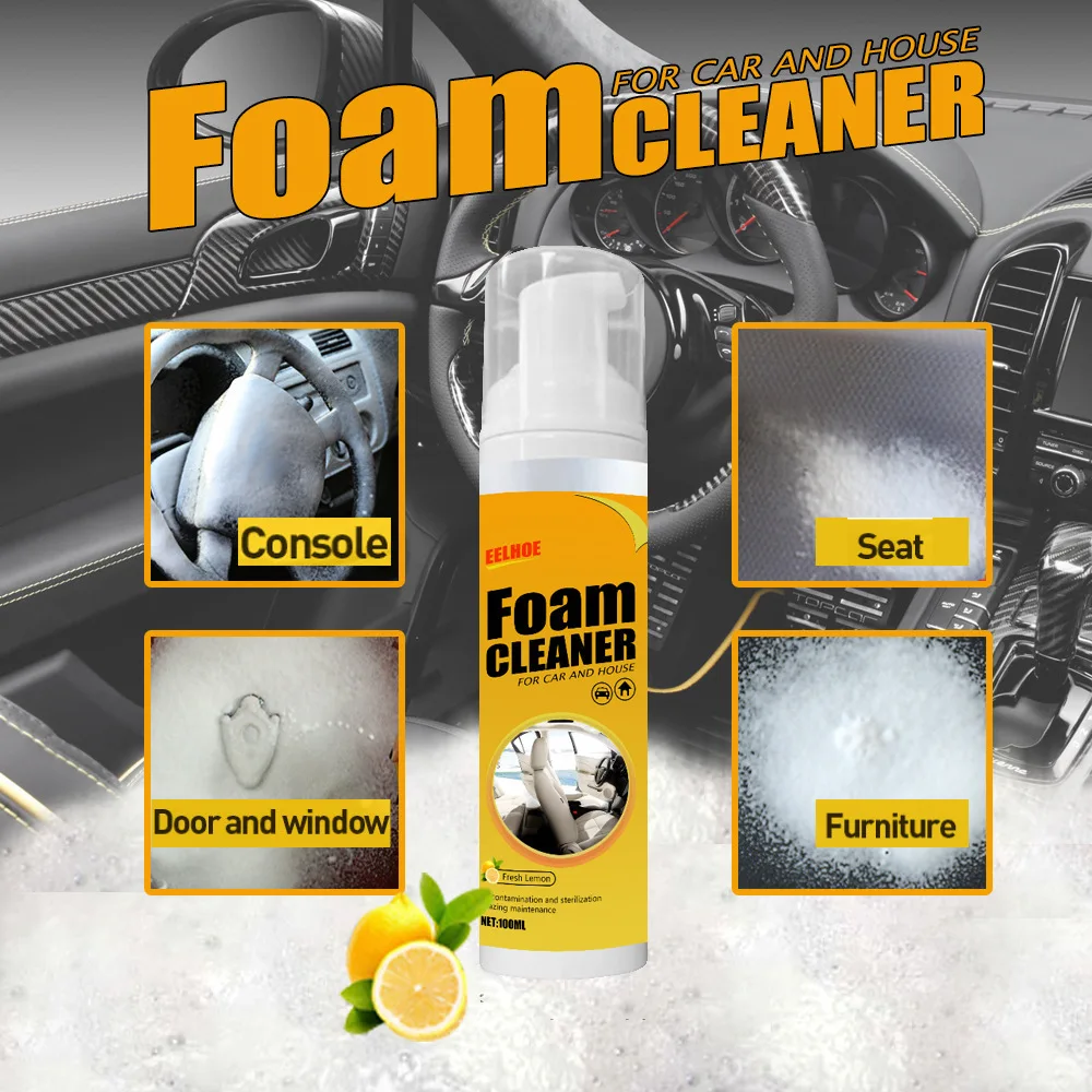 Car Fabric Roof Interior Cleaning Product Washing-free Powerful Stain  Removal Safety Belt Seat Cleaner Car Wash Accessories