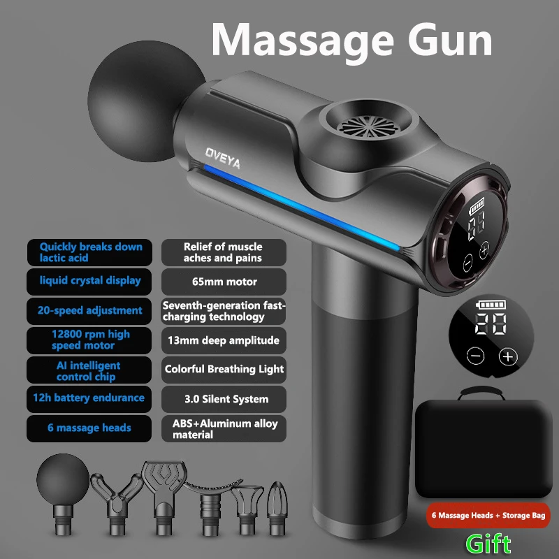 

Massage Gun Electric Neck Massager Smart Hit Fascia Gun for Body Massage Relaxation Fitness Muscle Pain Relief