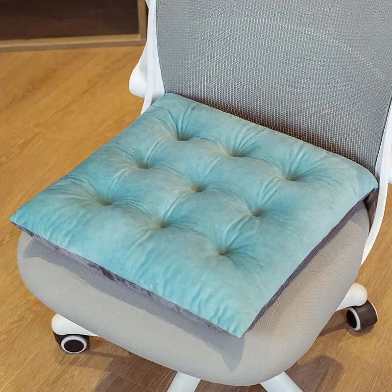 

Four Seasons Universal Crystal Velvet Office Stool Cushion Square Thickened Warm Chair Pad Home Decor Dining Chair Anti-slip Mat
