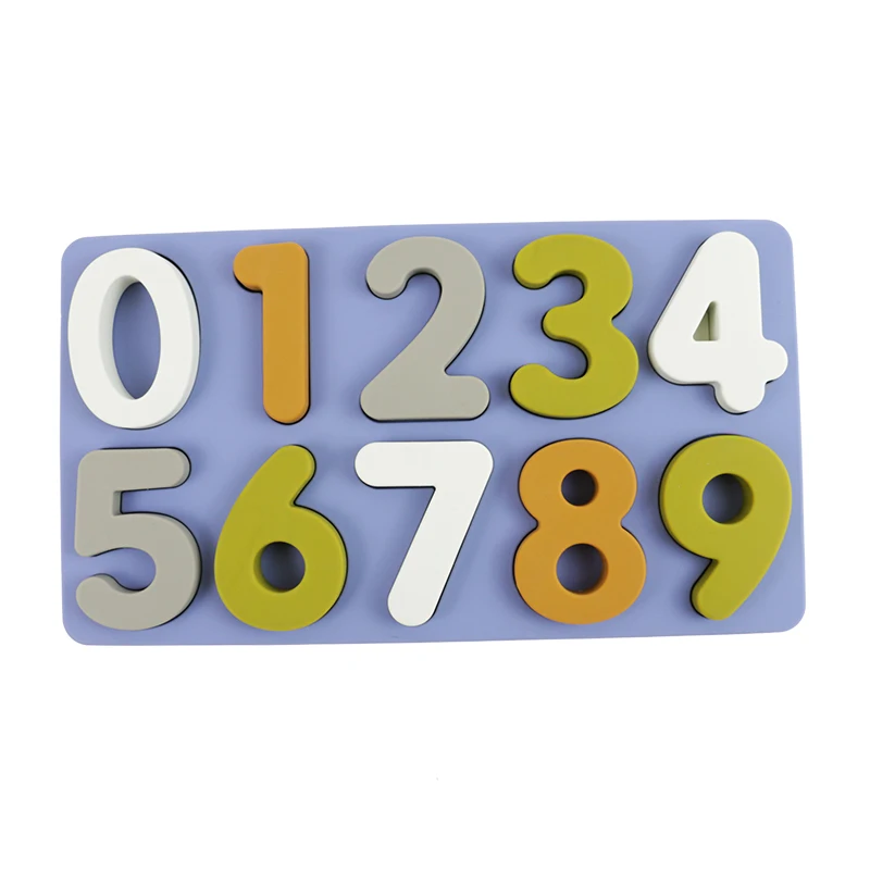 Silicone Baby Kid Toddlers Boys Number Learning Puzzles Board Toy Ideal of Educational Matching Game for 3 4 5 Years Old 5