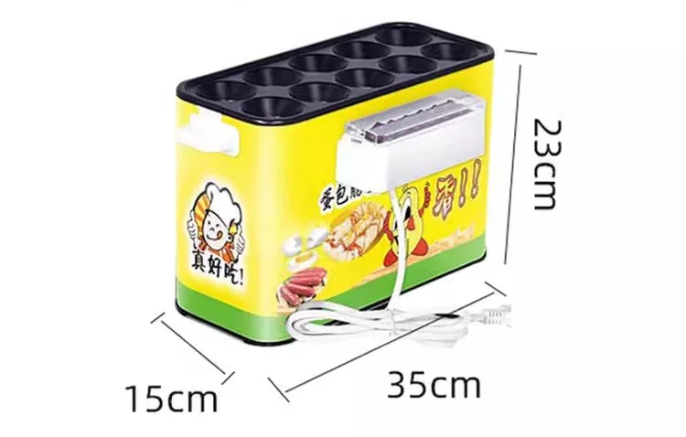Electric Heating /gas Heating Automatic Rising Electric Egg Roll Maker Roller Cooker 10 Eggs
