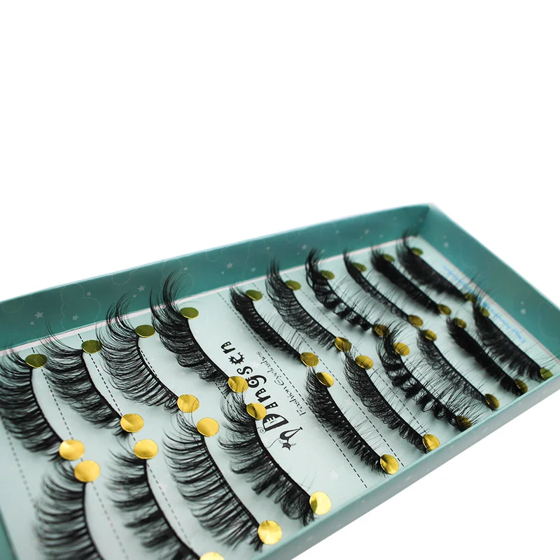 

10 pairs mix 3D Faux Mink Lashes False Eyelashes Natural Long Eyelashes maquiagem Volume Fake Lashes Makeup Extension